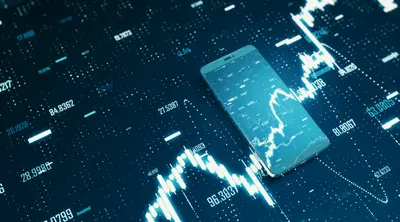 Illustration depicting interconnected blockchain nodes and financial symbols, symbolizing the decentralized nature of DeFi and its potential to revolutionize traditional finance.