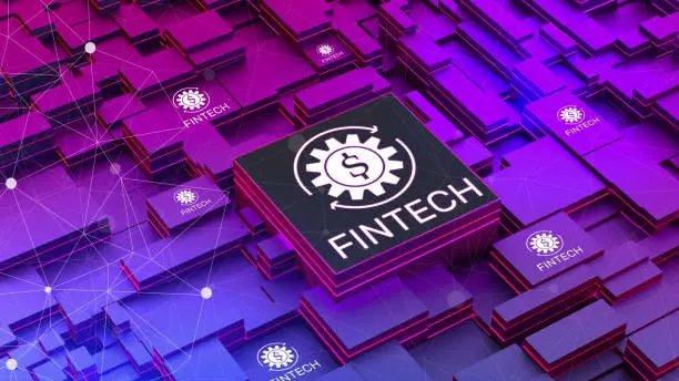 Illustration depicting a digital interface with various investment technology icons, symbolizing the diverse tools and platforms available to investors and financial professionals in the fintech landscape.