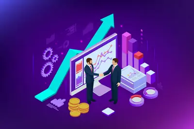 Illustration depicting a trader analyzing cryptocurrency price charts and indicators on a computer screen, symbolizing the technical analysis and strategies employed in cryptocurrency trading.